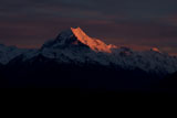 Aoraki/Mount Cook bei Sonnenaufgang, Mount Cook Nationalpark, Neuseeland Fotokalender Januar 2009