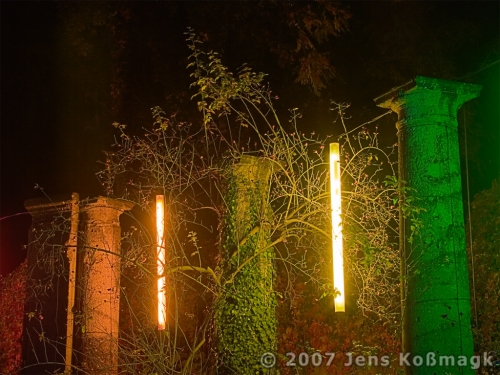 Ein Regenbogen fing sich im Rosengarten - Detail